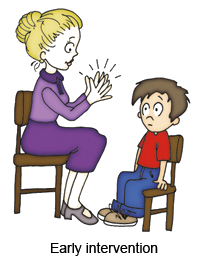 Autism behavioral illustration: Early intervention
